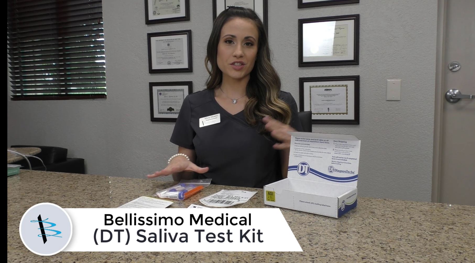 Tiffany (RN) gives the proper instructions on how to use the DT Saliva Test Kit